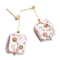 Baroque Purple Pearl Geometric Earrings Temperament Fashion Simple Earrings Studs