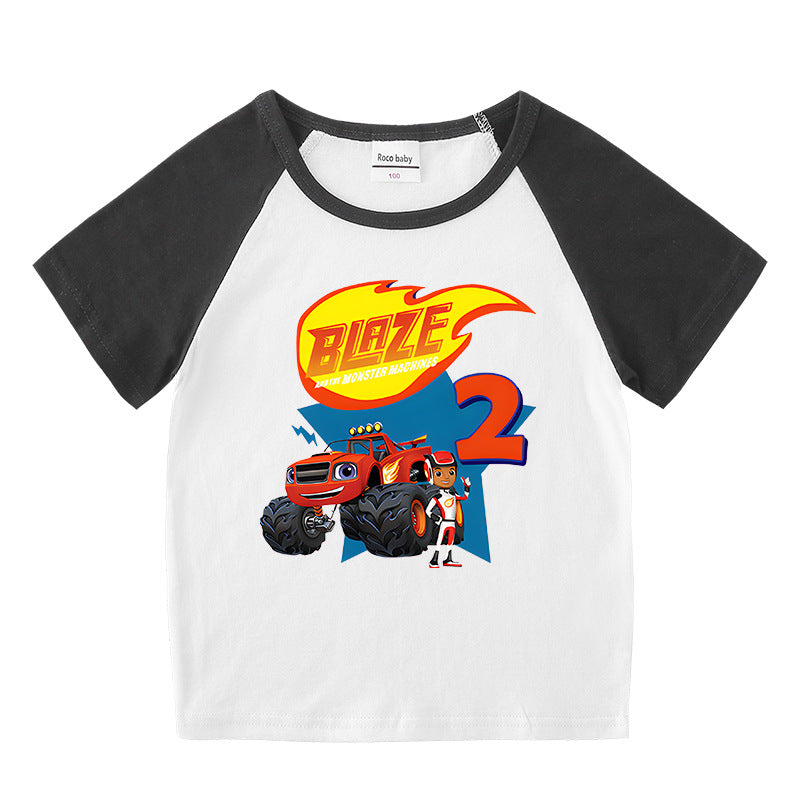Summer short sleeved T-shirt for boys and girls
