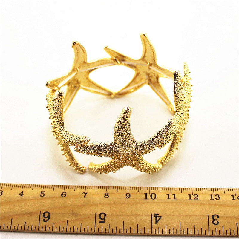 Fashion jewelry Fashionable woman gold is simple and easy the starfish bracelet
