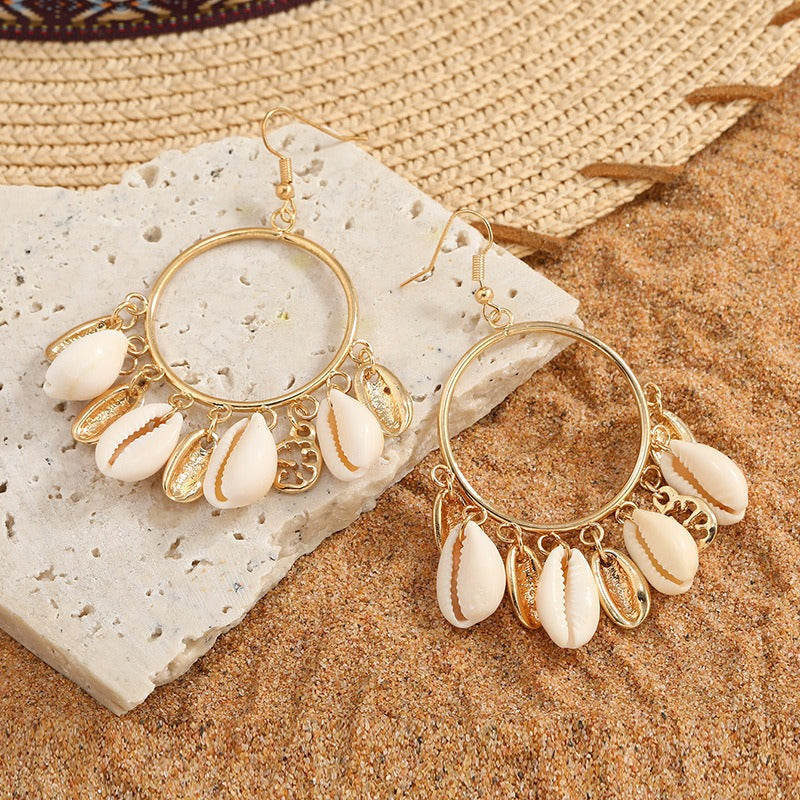 New marine life series shell earrings natural conch earrings