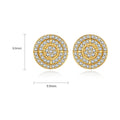 European and American men and women's earrings with copper inlaid zircon earrings