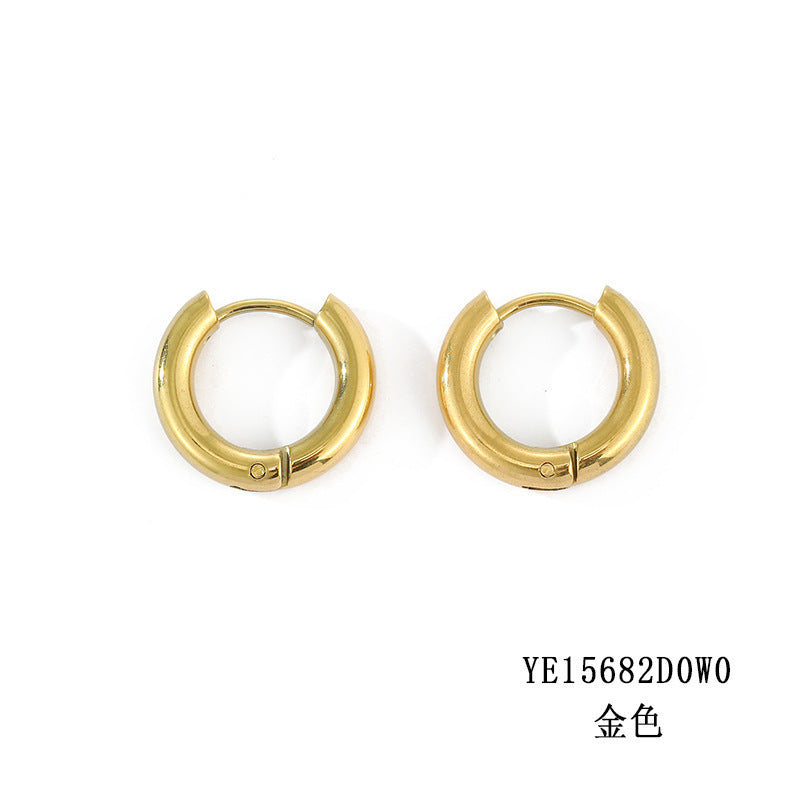 Stainless steel circle earrings