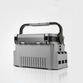Portable 2-Layer Fishing Tackle Box, Adjustable Compartment Tackle Bag with Rod & Cup Holder