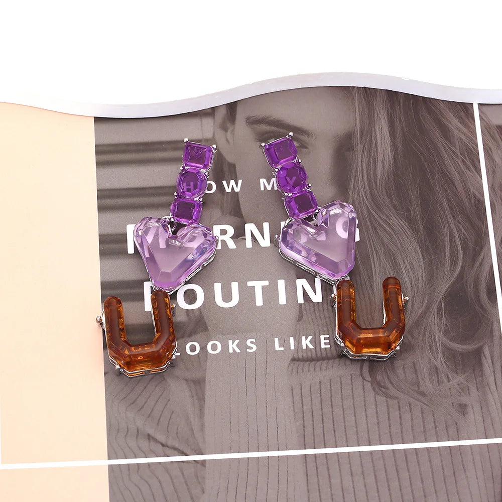 Resin Earrings Fashion Love LOVE Earrings