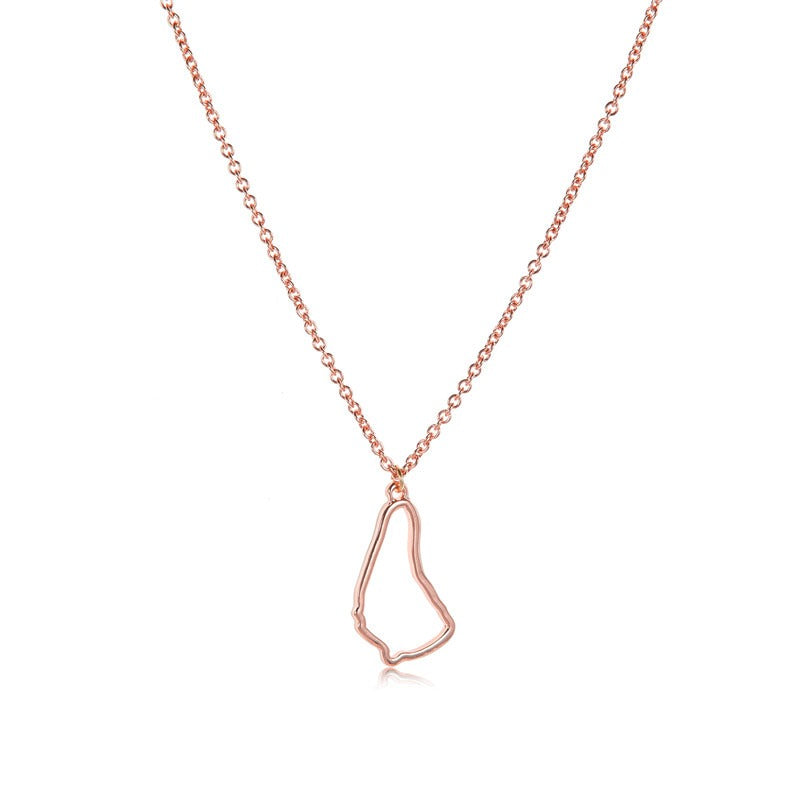 African Ireland Syria Jamaica Israel Nigeria Puerto Rico US France National Map Necklace