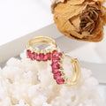 Fashion Gold Micro Set Zircon Earrings