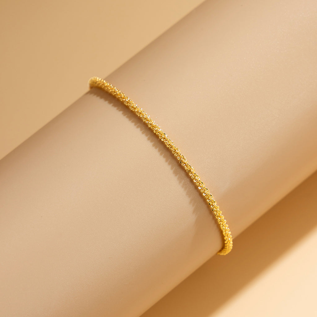 Versatile Sparkling Thin Chain Metal Wind Foot Chain Style Beach Anklet Set