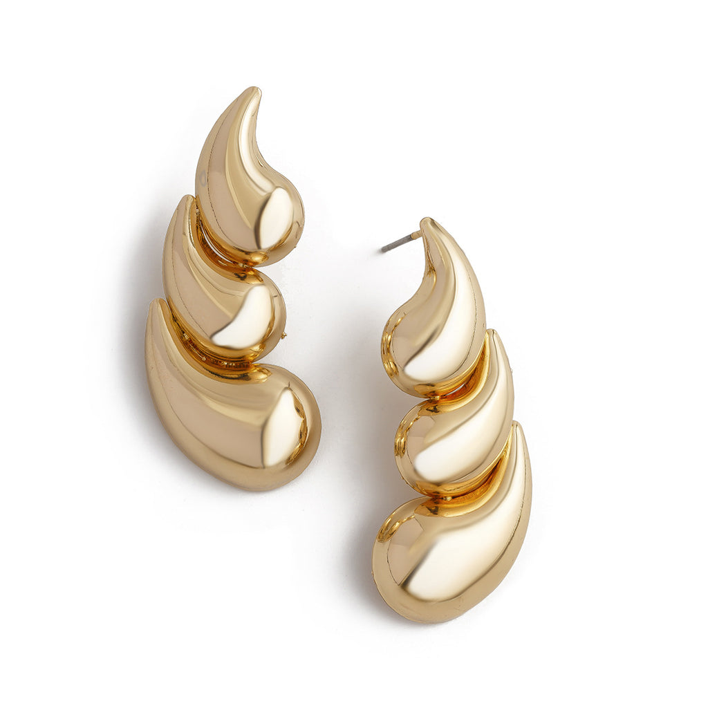 Ins Luxury Summer Earrings Personalized Geometric Water Drop Earrings for Women