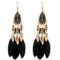 Exaggerated Earrings Retro Style Feather Earrings Jewelry Personality Bohemian Earrings