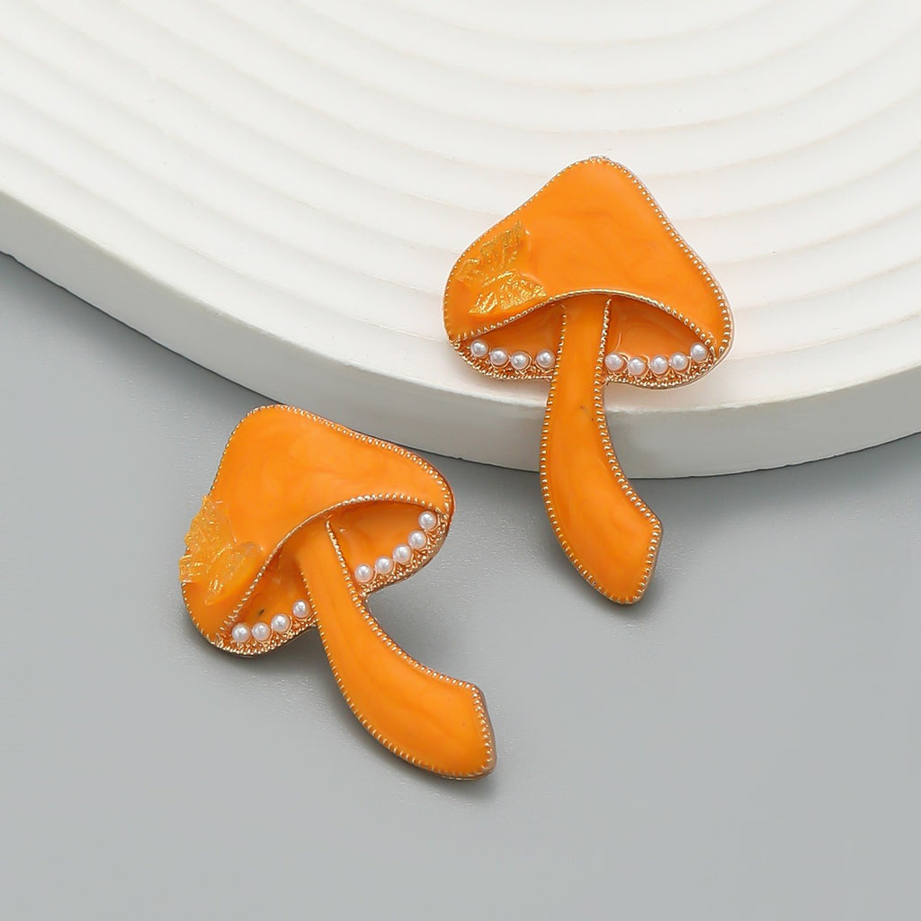 Female fashion niche mushroom earrings for earrings