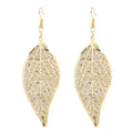 Simple Retro Alloy Leaf Frosted Earrings Earring Personality Earrings Women