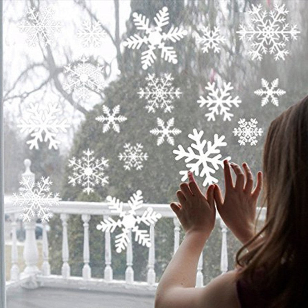 Pack Of 1set Christmas Decorations For Home Snowflake Sticker Merry Christmas Ornaments Pendant For Home Window Decoration