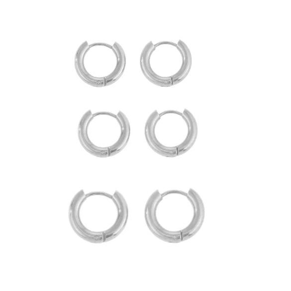 Stainless steel circle earrings