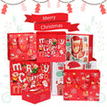 1pc Merry Christmas Kraft Paper Gift Bags Santa Claus Xmas Tree Packing Bags Happy New Year Christmas Candy Bags