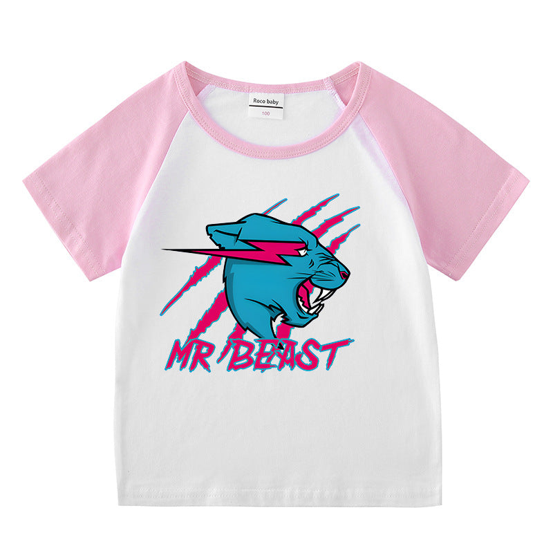 Summer short sleeved T-shirt for boys and girls