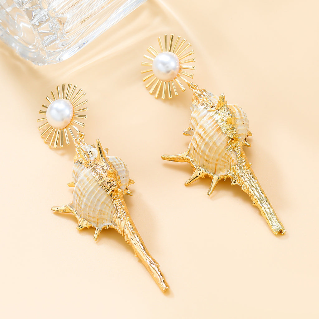Conch earrings European and American exaggerated earrings for women