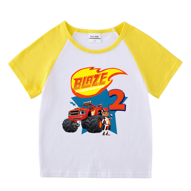 Summer short sleeved T-shirt for boys and girls