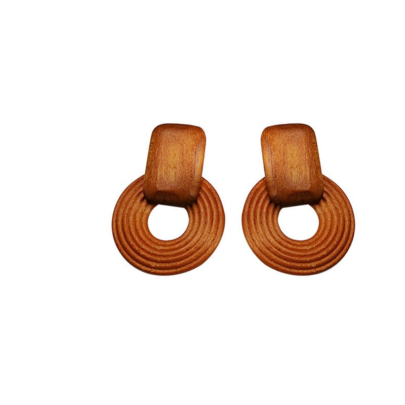 Bohemian Geometric Round Earrings