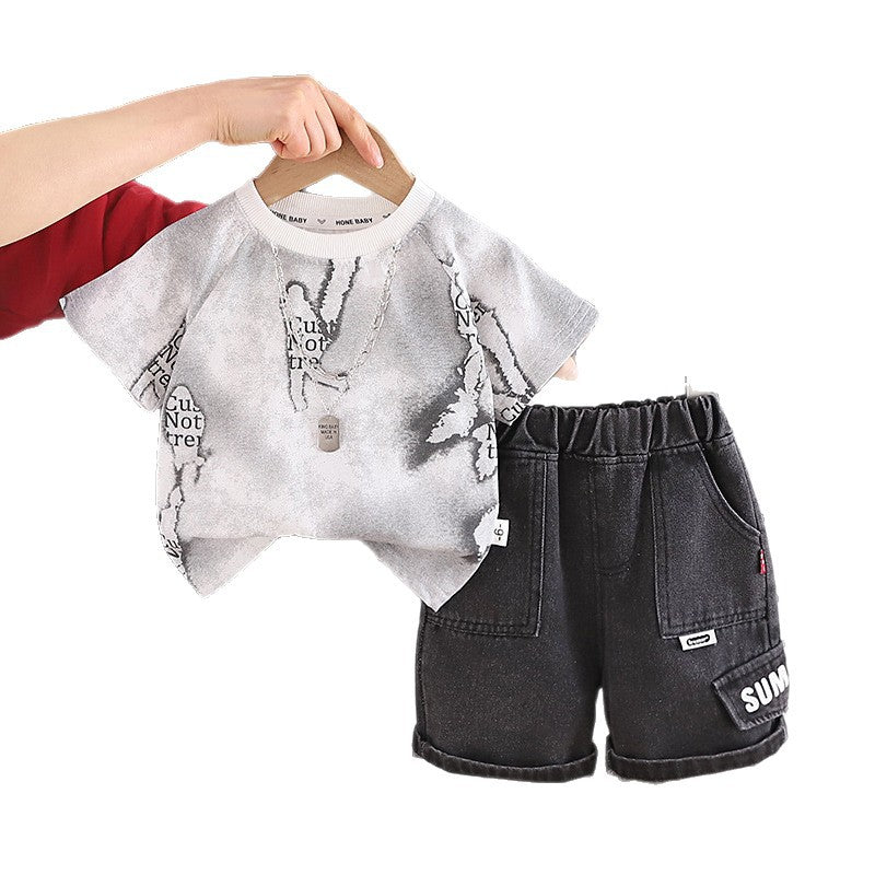 Baby summer clothes short sleeved two-piece set