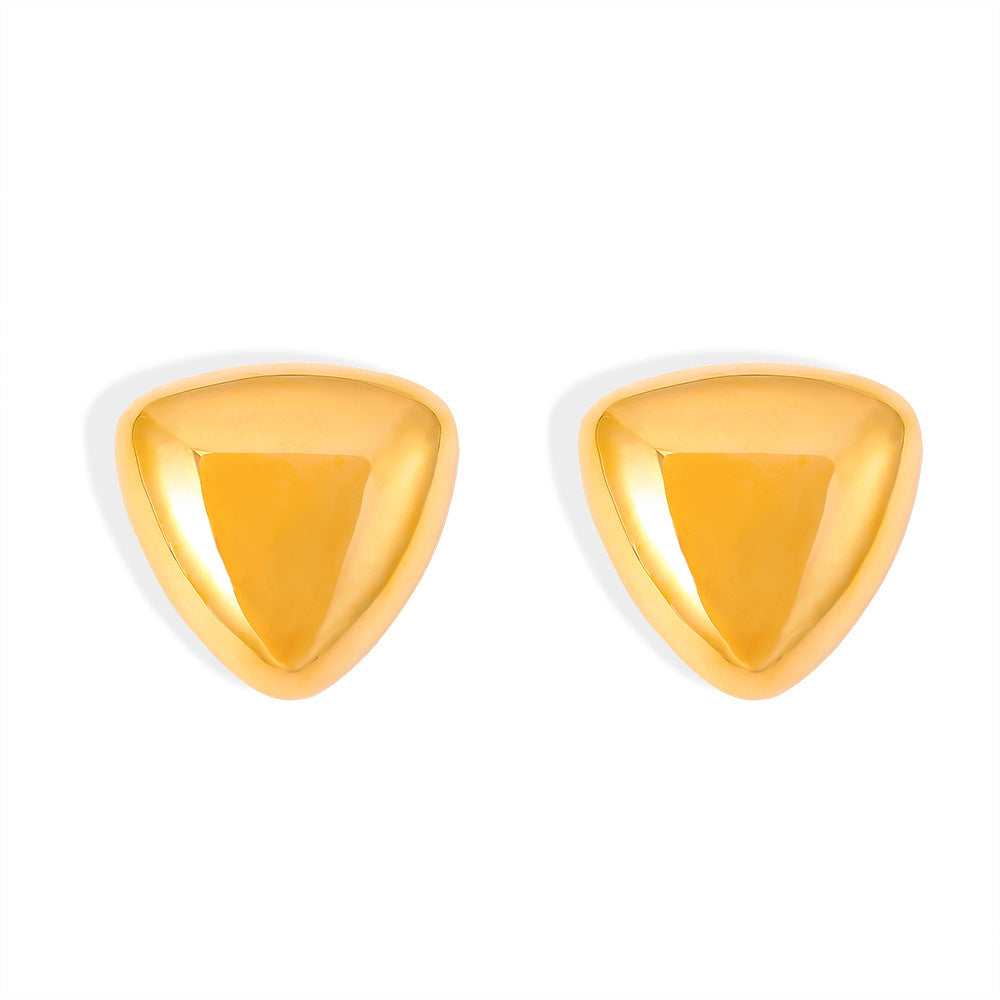 Geometric triangle smooth earrings cross-border new earrings
