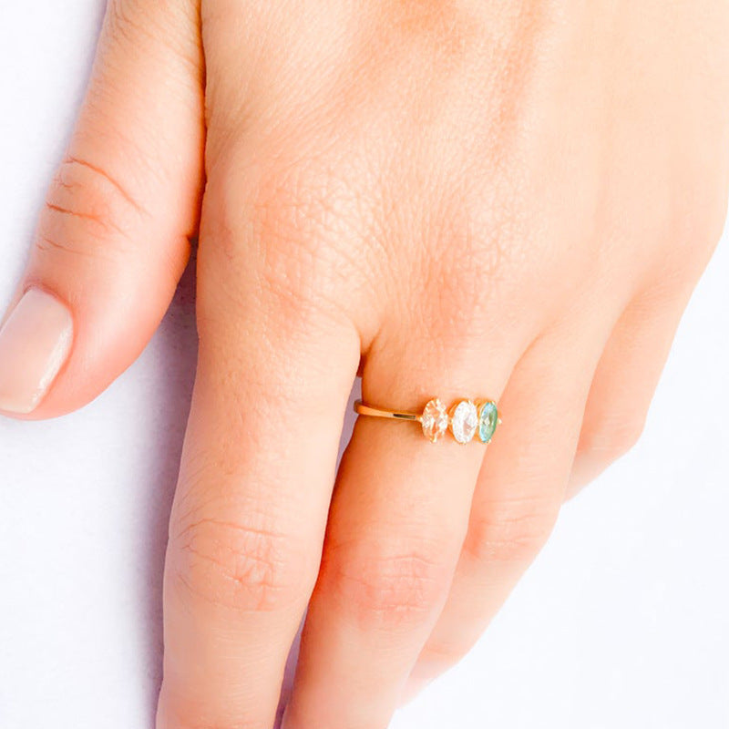 Mother Rings Tricolor Birthmark Rings Personalized Gifts for Mom