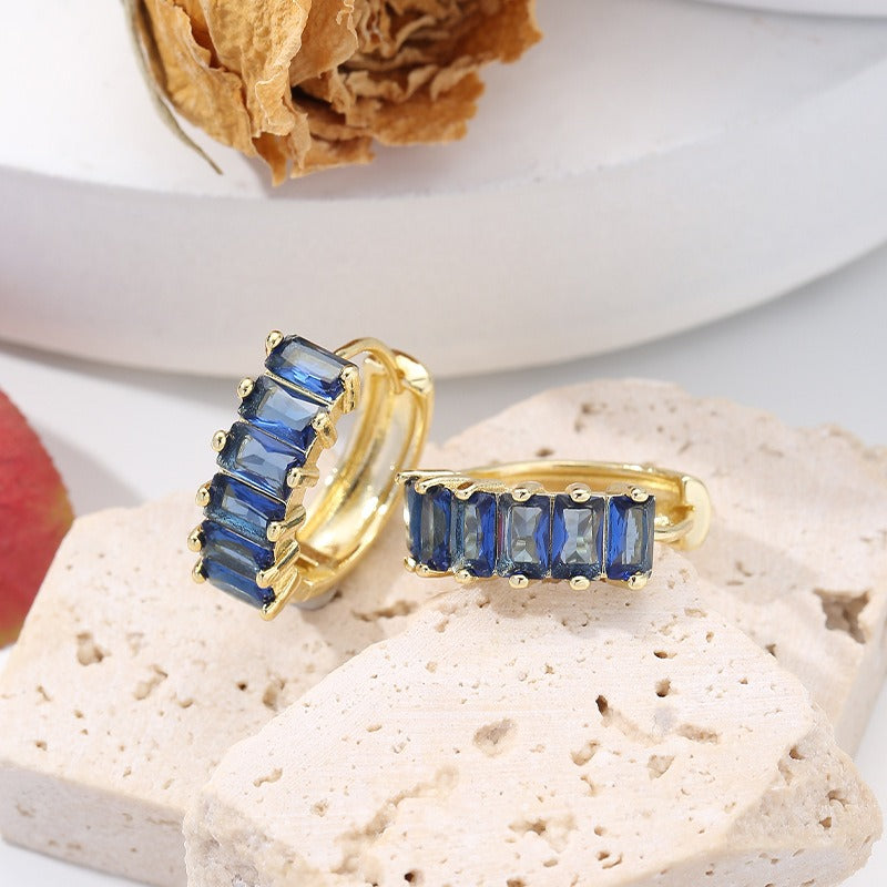 Fashion Gold Micro Set Zircon Earrings