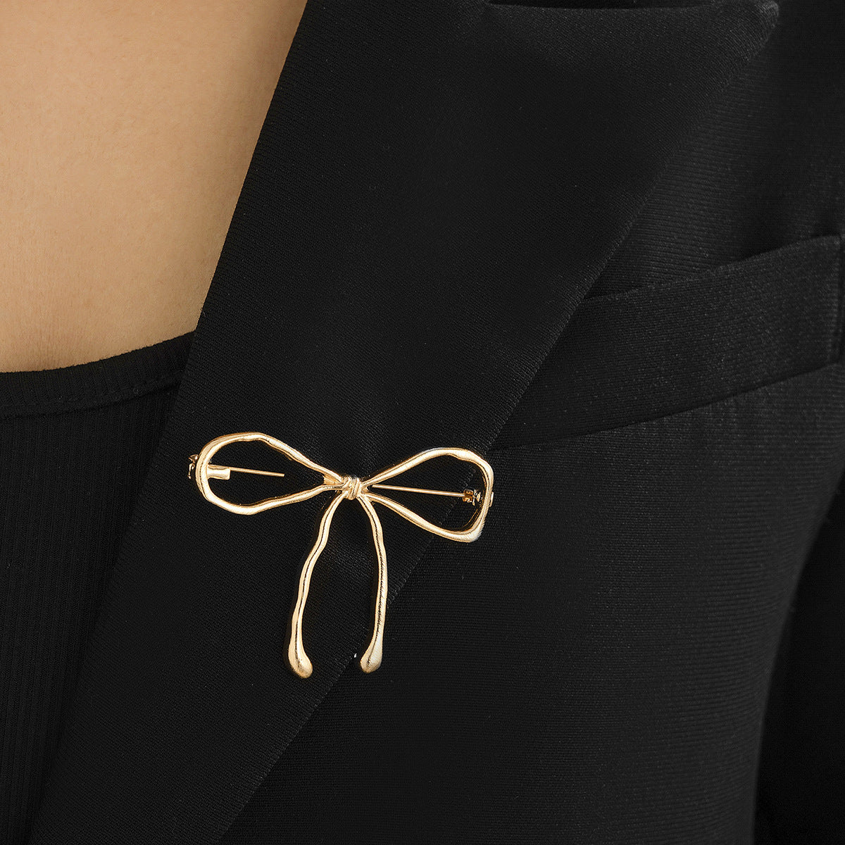 Bow brooch women's decorative brooch cross-border niche lava bow versatile pin accessory