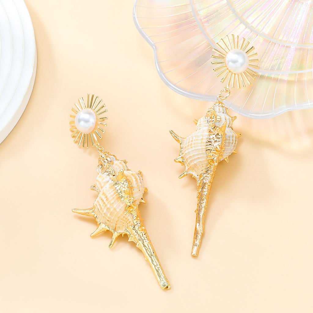 Conch earrings European and American exaggerated earrings for women