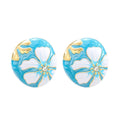 Dripping Oil Earrings for Female Bohemian Flower Earrings