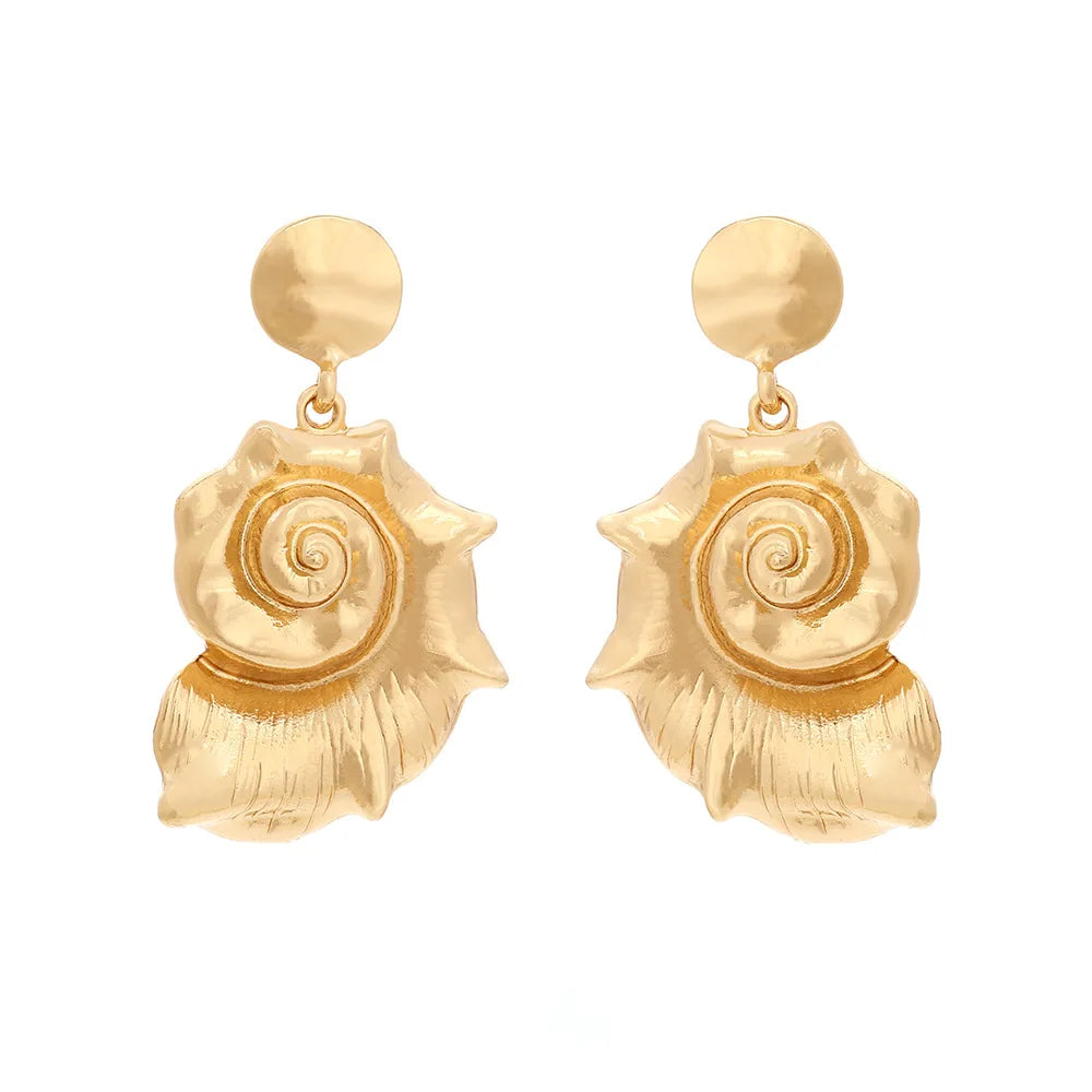 Alloy conch pendant earrings conch pendant earrings for women