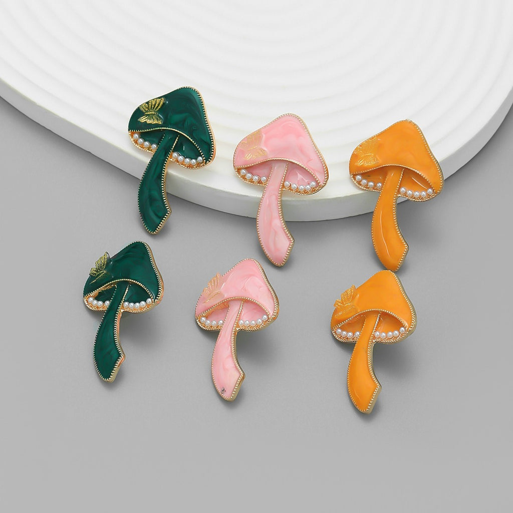 Female fashion niche mushroom earrings for earrings