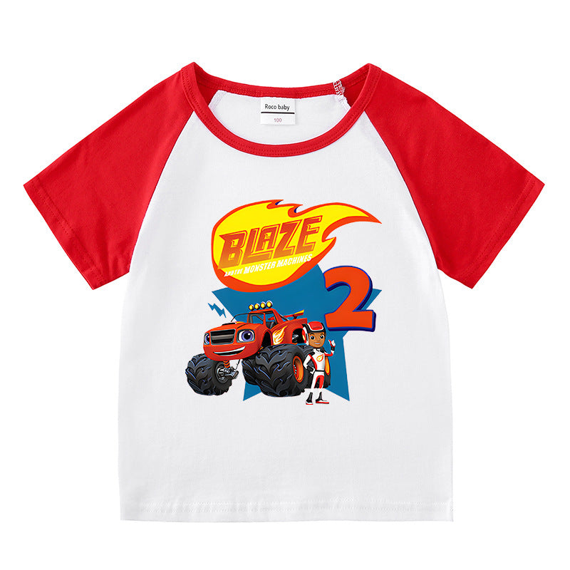 Summer short sleeved T-shirt for boys and girls
