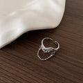 Minority Design Irregular Twisted Metal Open Ring Set Female Korean Personality Simple And Versatile Temperament Ring