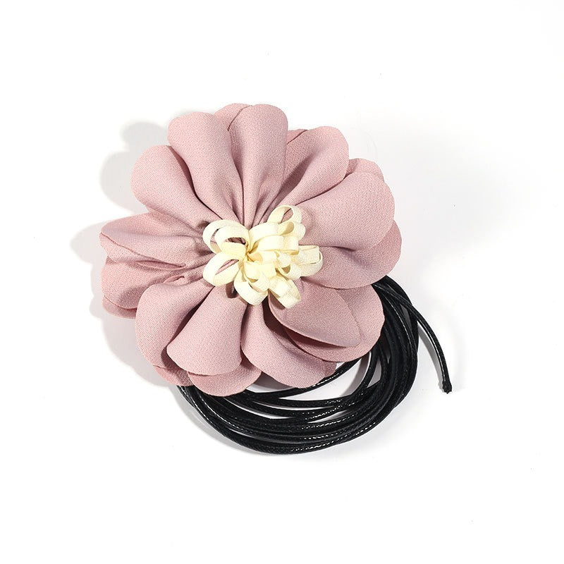 Fashion Solid Color Flower Long Strap Neckchain