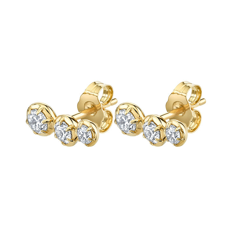 White zircon earrings