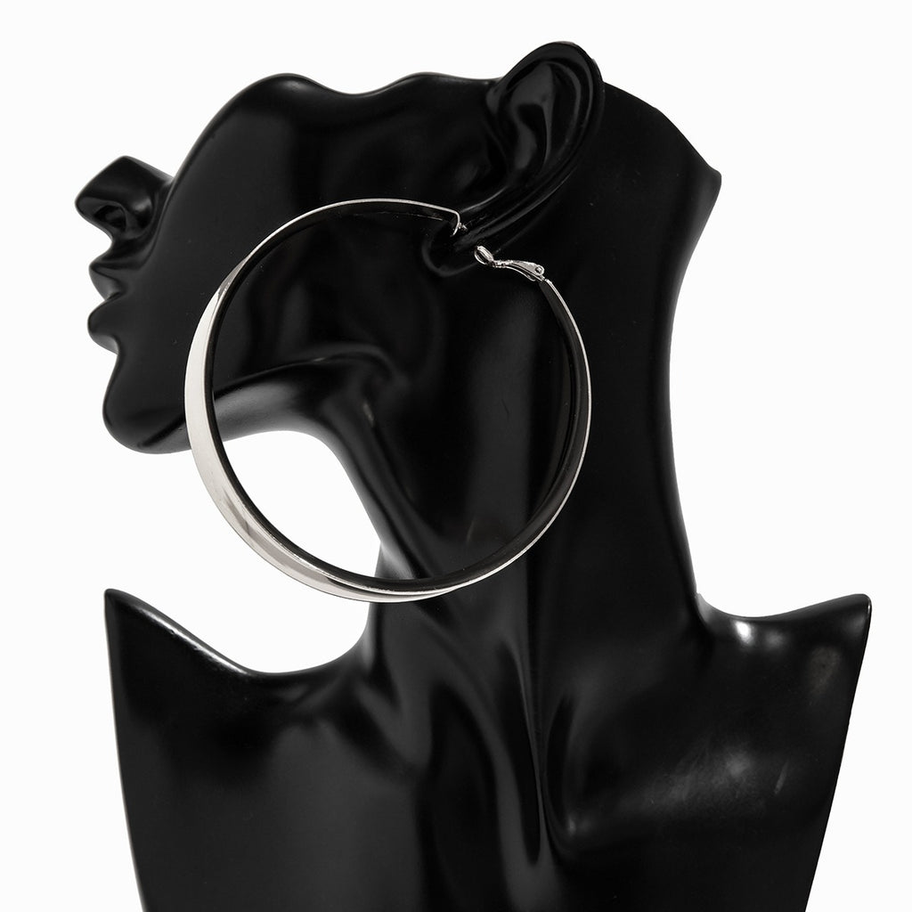 Large hoop earrings for women hollow shiny earrings