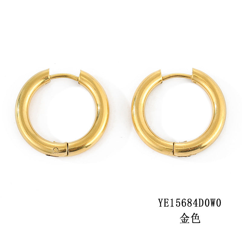 Stainless steel circle earrings
