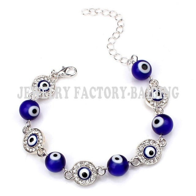 Blue Evil Eyes Bracelet Charms Bracelets For Men Zinc Alloy Blue Lucky Erotic Eye Turkish Bracelet For Women