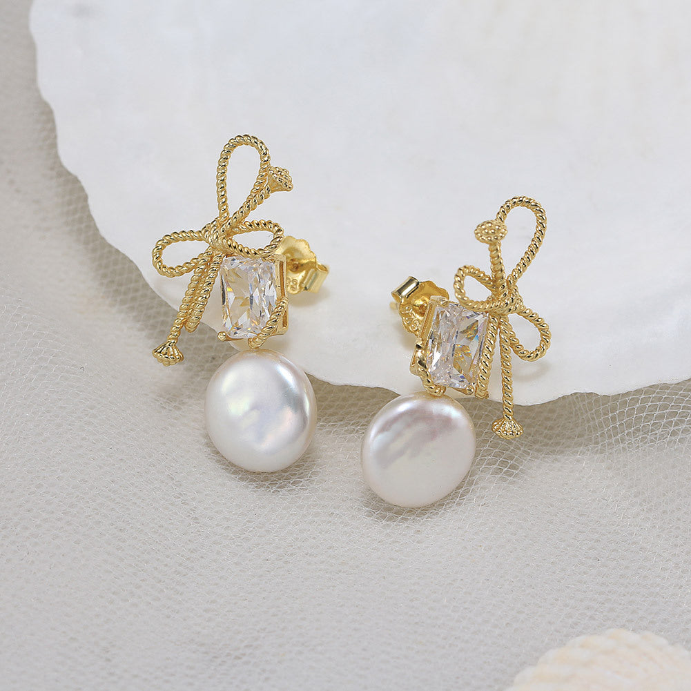 925 sterling silver pearl earrings, cute little fragrant earrings, Instagram trendy earrings, trendy and high-quality earrings with a high temperament