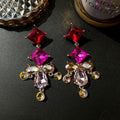 Fashion alloy diamond earrings for women
