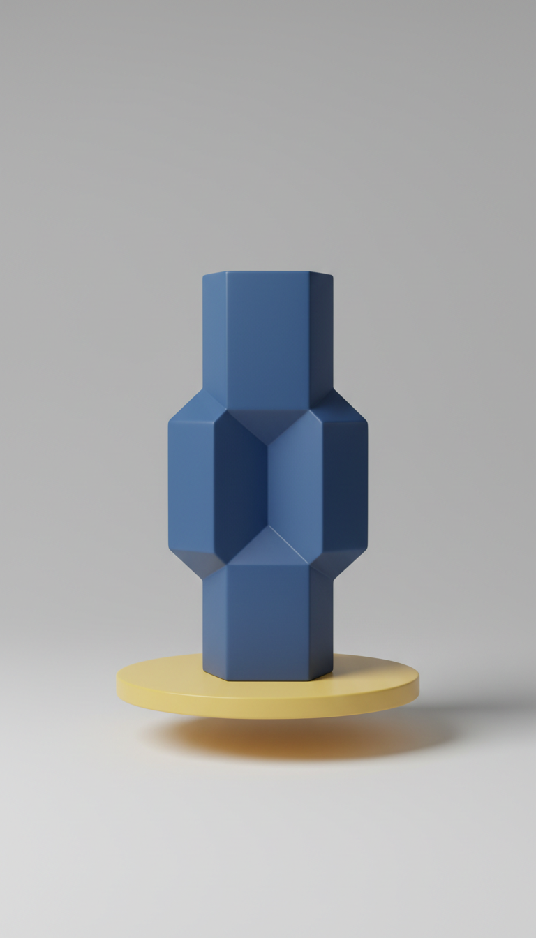 Geometric Ceramic Statement Vase