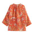 Women's Fashion Hemp Pleated Shirt