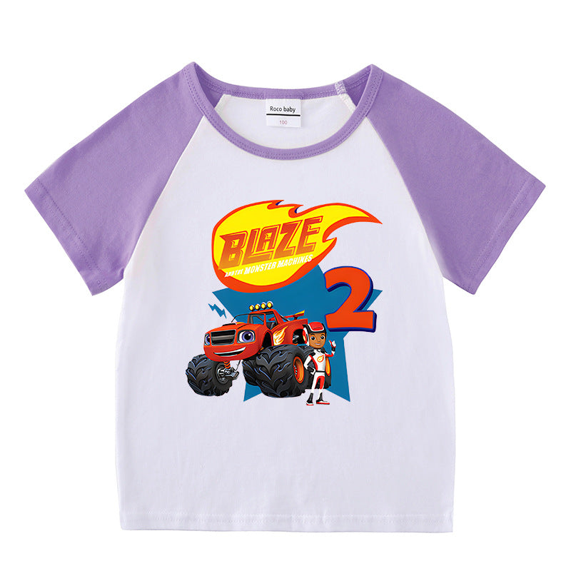 Summer short sleeved T-shirt for boys and girls