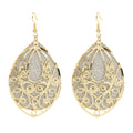 Fashion Creative Retro Frosted Oval Earrings Personality Earrings For Women