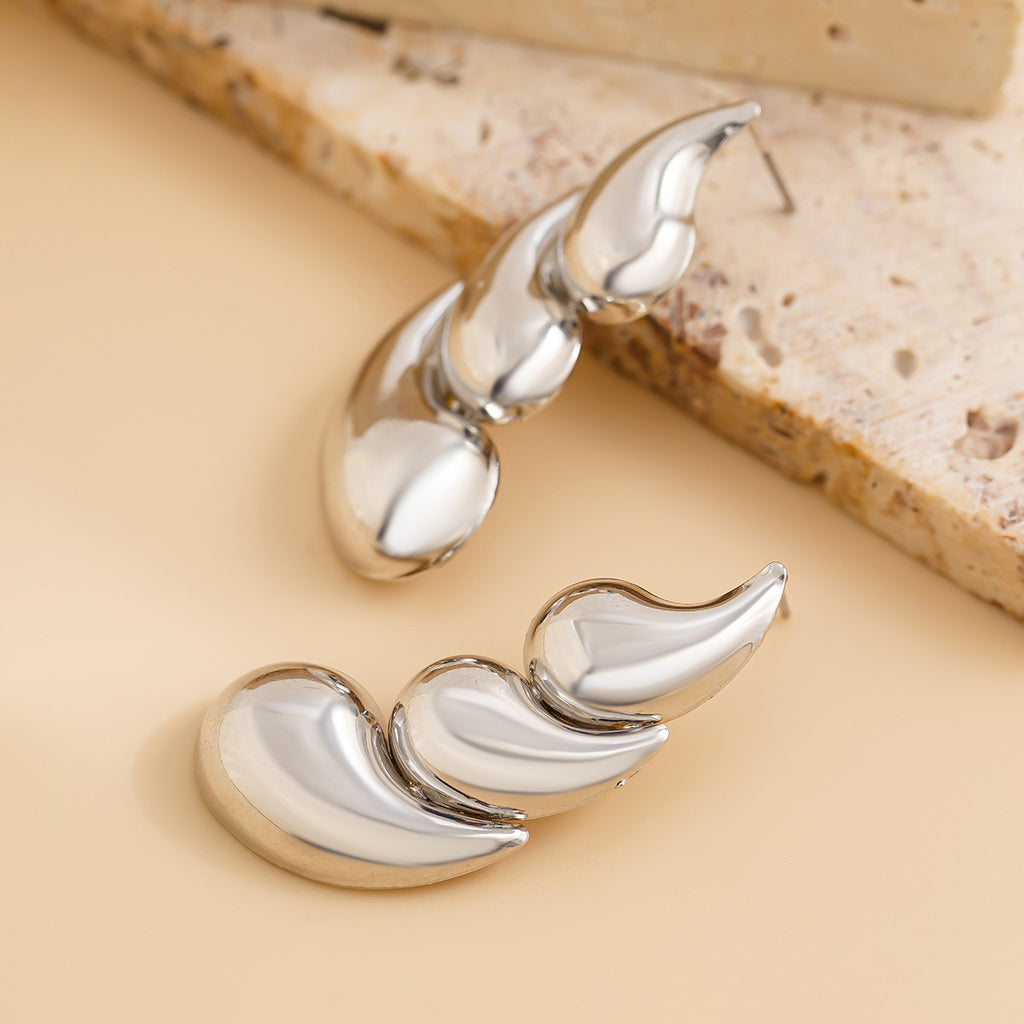 Ins Luxury Summer Earrings Personalized Geometric Water Drop Earrings for Women