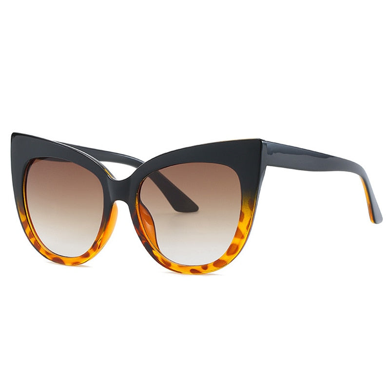 New Brand  Star Style Luxury Sunglasses Women Oversized Cat Eye Sunglasses Female Vintage Round Big Frame Outdoor Sunglass UV400