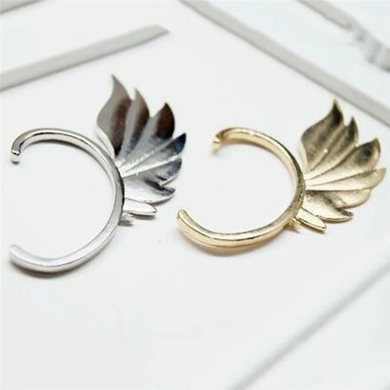 Punk Style Fairy Chain Ear Cuff Wings Earrings Clip For Man Woman Jewelry Valentine's Day/Birthday/Christmas Gifts 1 pcs