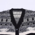 Fashion Jacquard Knit Cardigan