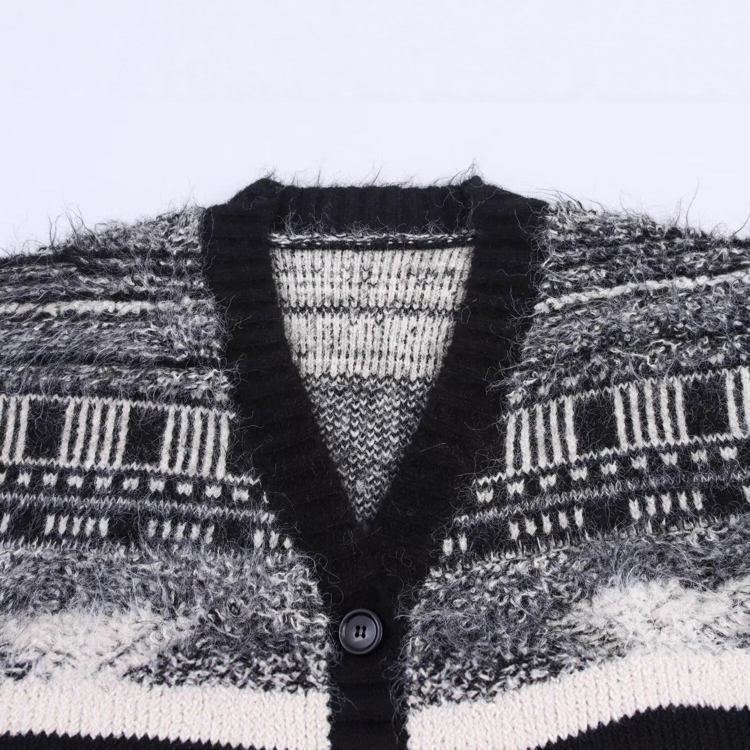 Fashion Jacquard Knit Cardigan