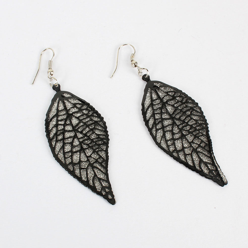 Simple Retro Alloy Leaf Frosted Earrings Earring Personality Earrings Women